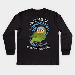 Red-lored Amazon Parrot Aaaa Kids Long Sleeve T-Shirt